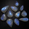 AAA - High Quality - Rainbow Moonstone - Huge Size - 15 mm Rose Cut Round - Fully Blue Flashy Fire Nice Sparkle - 6 pcs
